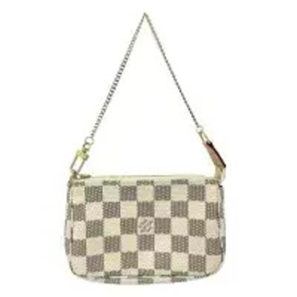 Louis Vuitton Pochette Accessoires Pouch Damier Canvas Azur White